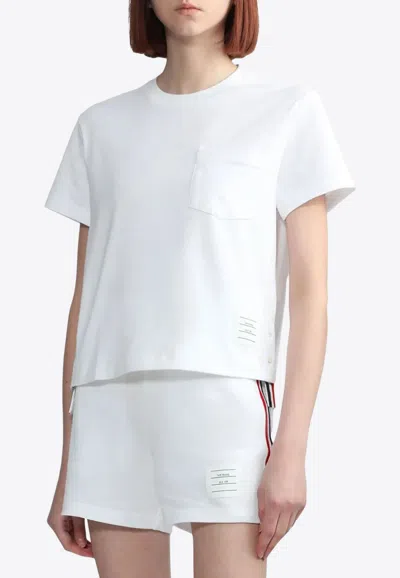 Thom Browne Name Tag Patch T-shirt In White