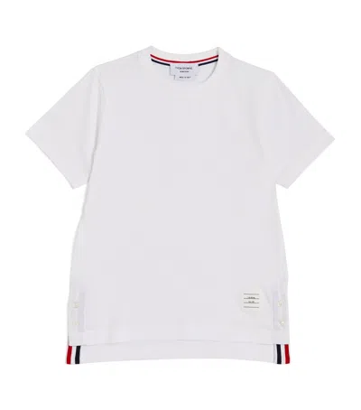 Thom Browne Kids' Name Tag T-shirt In White