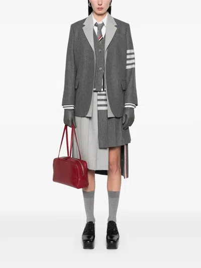 Thom Browne Narrow Shoulder 2 In 1 Sportcoat Women In Gray