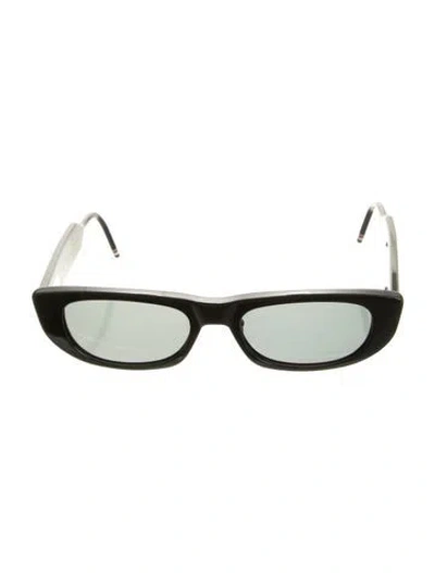 Pre-owned Thom Browne Narrow Tinted Sunglasses In Black