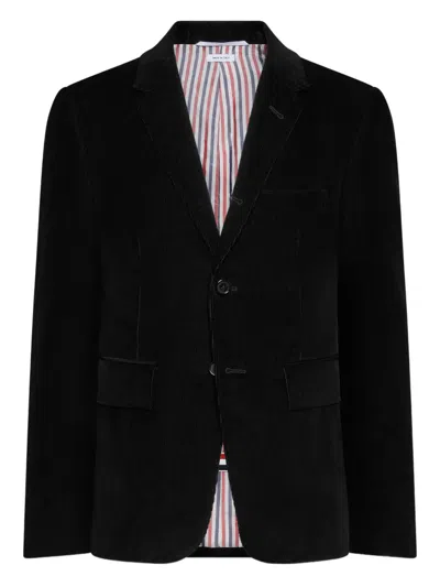 Thom Browne Narrow Wale Corduroy Sportcoat In Black