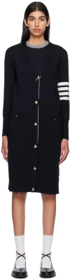 Thom Browne Navy 4-bar Cardigan In 415 Navy