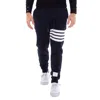 Thom Browne Tapered Striped Loopback Cotton-jersey Sweatpants In Blue