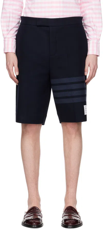 Thom Browne Navy 4-bar Shorts In 415 Navy