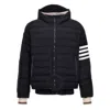 Thom Browne Navy Poly Twill Down-filled 4-bar Ski Jacket In Blue
