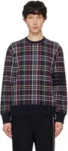 THOM BROWNE NAVY 4-BAR SWEATSHIRT