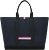 Thom Browne Navy & Black Medium Drawstring Opening Tool Tote In Blue