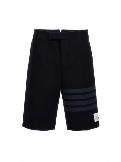 Thom Browne Navy Blue 4 Bar Bermuda Shorts