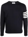 Thom Browne 4-bar Stripe Virgin Wool Jumper In Navy Blue