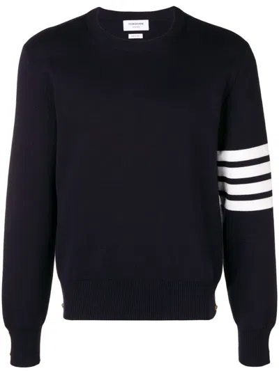 THOM BROWNE NAVY BLUE 4-BAR JUMPER