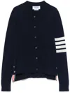 Thom Browne Classic Button-up Shirt With Signature Details In Blue