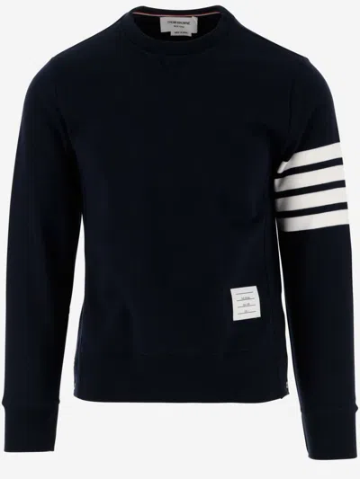 THOM BROWNE NAVY BLUE 4 BAR SWEATSHIRT
