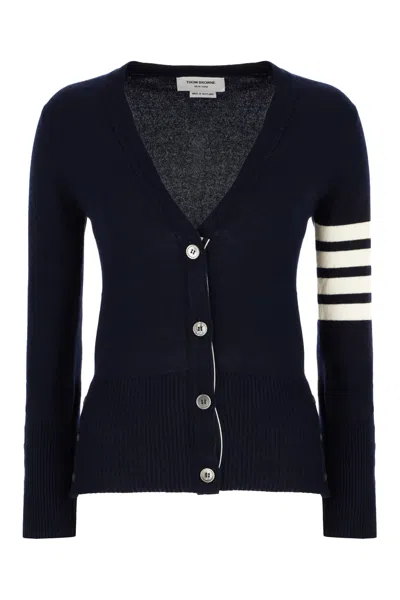Thom Browne Navy Blue Cashmere Cardigan