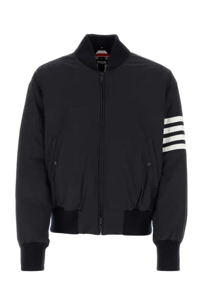 THOM BROWNE THOM BROWNE NAVY BLUE CASUAL JACKET