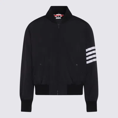 THOM BROWNE THOM BROWNE NAVY BLUE CASUAL JACKET