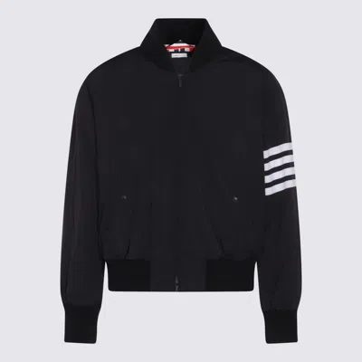 THOM BROWNE THOM BROWNE NAVY BLUE CASUAL JACKET