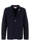 THOM BROWNE NAVY BLUE COTTON BLAZER