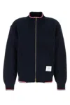 Thom Browne Cotton Zip Hoodie And Pockets In Black