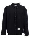 Thom Browne Oversized Herringbone Shirt In Blue