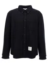Thom Browne Oversized Herringbone Shirt In Blue