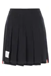 Thom Browne Pleated Loopback Cotton Mini Skirt In 415