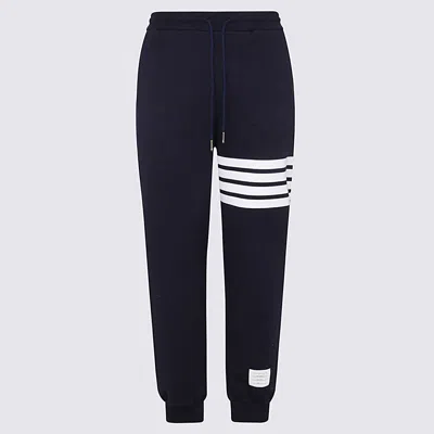 THOM BROWNE THOM BROWNE NAVY BLUE COTTON PANTS