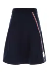 THOM BROWNE NAVY BLUE COTTON SKIRT