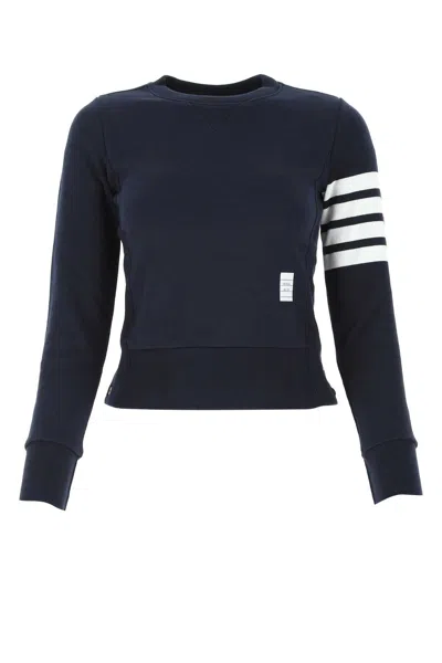 Thom Browne Navy Blue Cotton Sweatshirt