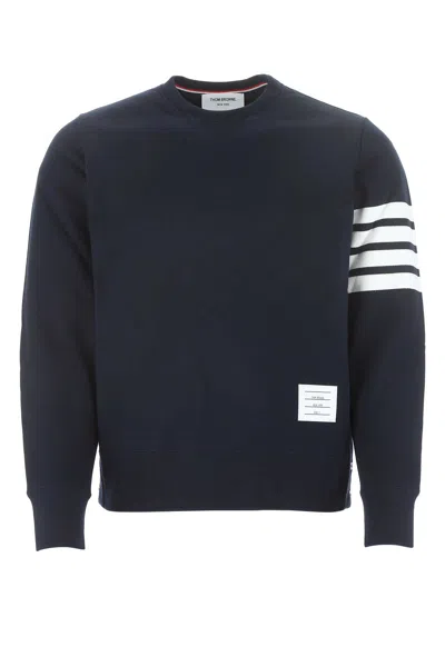 Thom Browne Navy Blue Cotton Sweatshirt In 461