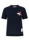 Thom Browne Cotton T-shirt With Contrast Trim