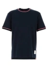 Thom Browne Navy Cotton Rugby Short Sleeve T-shirt