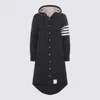 Thom Browne Navy Blue Feather Down 4-bar Coat