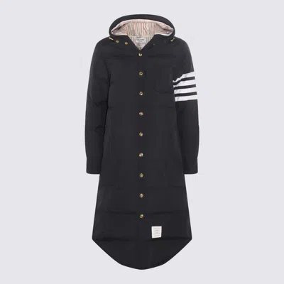 Thom Browne Navy Blue Feather Down 4-bar Coat