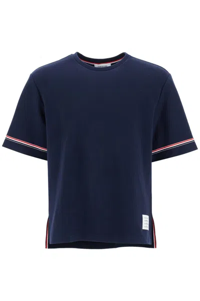 Thom Browne Navy Blue Fit Rugby T-shirt