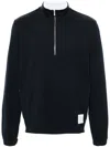 Thom Browne 4-bar Stripe Funnel Neck Half Zip Sweatshirt