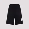 Thom Browne Logo-tag Bermuda Shorts In Navy Blue