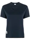 Thom Browne Logo-patch Short-sleeve T-shirt In Navy Blue