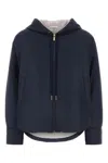 Thom Browne Navy Blue Polyester Down Jacket In Navy
