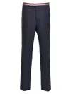 Thom Browne Rwb Blue Wool Pants In Blue