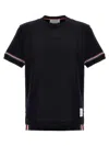 Thom Browne Polo Shirt With Lapel Short Sleeve In Blue