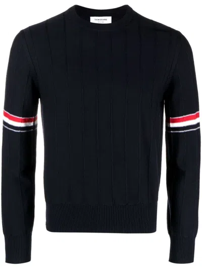 THOM BROWNE NAVY BLUE RWB JUMPER