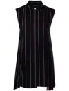 Thom Browne Rwb-stripe Shirt Dress In Navy Blue