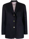 Thom Browne Single-breasted Stripe-sleeve Blazer In Navy Blue
