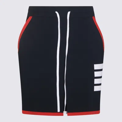 Thom Browne 4-bar Box Pleat Miniskirt In Navy