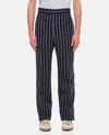 Thom Browne Striped Straight-leg Wool Trousers In Navy Blue