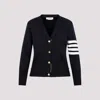 Thom Browne Wool Milano Classic Cardigan 38 In Navy Blue