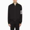 THOM BROWNE THOM BROWNE NAVY BLUE WOOL BOMBER JACKET