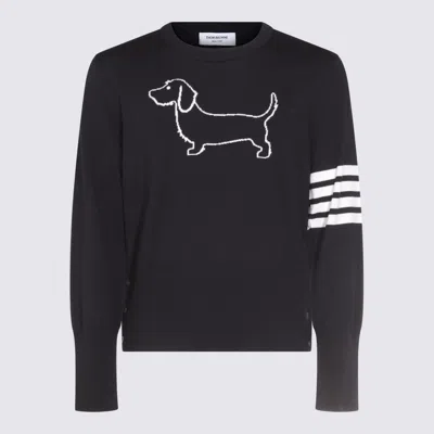 THOM BROWNE THOM BROWNE NAVY BLUE WOOL KNITWEAR