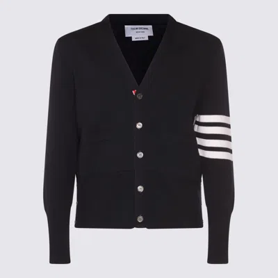 THOM BROWNE NAVY BLUE WOOL KNITWEAR
