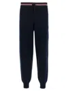 Thom Browne Rwb Stripe Detailed Drawstring Pants In Blue